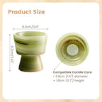 Marble Candle Holder, Empty Tealight Candle Decor Holders, Lime Green - color: Lime Green