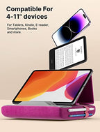 JSAUX Tablet Pillow Stand, Tablet Stand Holder Dock for Lap, Bed and Desk Compatible with iPad Pro 11 10.5 9.7 10.2 Air Mini, Kindle, Tablets, Phones, E-Reader and More 4-11'' Devices Purplish Red - color: Purplish Red