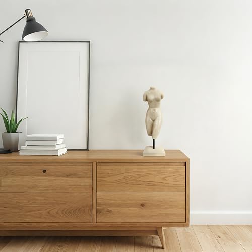 Female Torso Statue, Sandstone Lady Body Sculpture, Resin Bust Statue, Home Decor for Livingroom Bedroom Entryway Entrance Coffee Table Office Bookshelf Housewarming, Birthday Gifts, Art Lovers