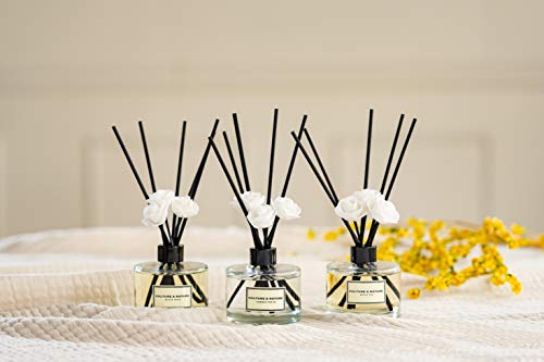CULTURE & NATURE Reed Diffuser Set 6.7oz (200ml) Black Cherry Scented Diffuser with Sticks Home Fragrance Reed Diffuser for Bathroom Shelf Decor - size: 6.7 oz