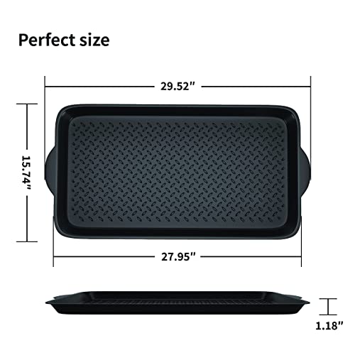 Matace 1 Pack Rubber Small Boot Tray for Entryway,Boot Mat,Shoe Tray,Shoe Mat for Indoor and Outdoor Use, 27.95"x 15.74" (Pack of 1) - size: 29.5" x 15.7" x 1.2"