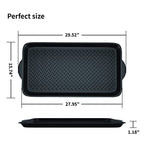 Matace 2 Pack Rubber Small Boot Tray for Entryway,Boot Mat,Shoe Tray,Shoe Mat for Indoor and Outdoor Use, 27.95"x 15.74" (Pack of 2) - size: 29.5"L x 15.7"W x 1.2"Th (Pack of 2)