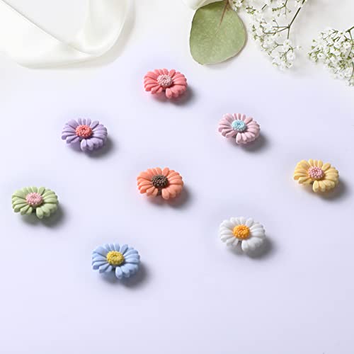 16Pcs Fridge Magnets,Locker Decor,Cute Daisy Decorative Refrigerator Magnets for Office Kitchen Whiteboard,Strong Holding Power,8 Colors - color: Daisy 16-pack