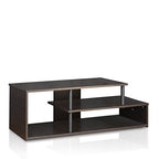 Furinno Econ Low Rise TV Stand, Espresso/Black - color: Espresso/Black