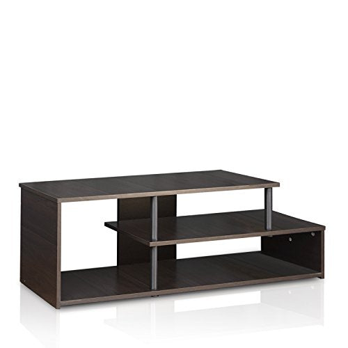 Furinno Econ Low Rise TV Stand, Espresso/Black - color: Espresso/Black