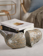 HAUCOZE Decorative Book Ends Ocean Decor Statue Whale Sculpture Table Centerpiece Gift for Home Office Bookshelf 9.4 Inch