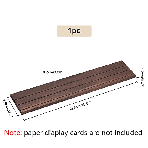 PH PandaHall Wooden Jewelry Display Stands, 3-Slot Wood Earring Card Holder Portable Jewelry Organizer Table Displays for Selling Earring Showing Jewelry Displaying, 15x3inch, Brown - color: Brown