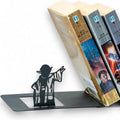 Renovatio Black Metal Bookend – Cute, Unique, Geeky Decor for Home, Office & Kids Room – Heavy Duty, Non-Slip Minimalist Bookends for Shelves – Master - style: Master