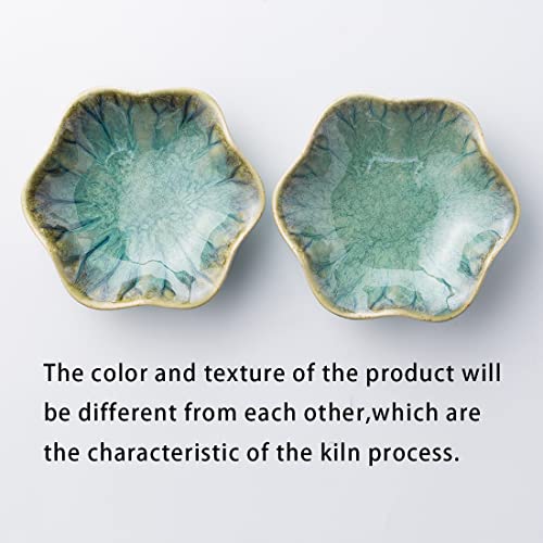 Mecaikru Ring Dish, Ceramic Trinket Tray, Small Dish for Jewelry, Key Bowl, Ring Tray for Jewelry, for Friends Sisters Daughter Mother - color: Jade Green