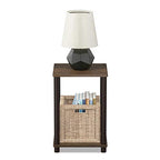 FURINNO Turn-N-Tube Haydn End Table, 1-Pack, Walnut/Brown - color: Walnut/Brown, size: 1-Pack, 2-Tier, style: Haydn