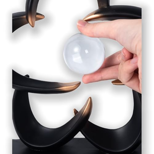 HODESumPure Abstract Art Sculpture Decorative Objects Home Decor Accents for Living Room tv Cabinet, Side Table, Bookshelf, Coffee Table, Dining Table Center Decor Items (Black) - color: Black