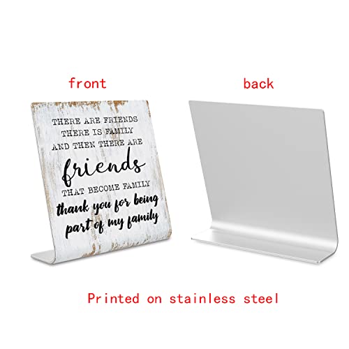Friend Gifts for Women Men Friends Friendship Plaque Gift Office Gifts for Friends Sisters Coworkers Decorations On Shelf Table Desk for Living Room Bedroom Home Office dksg12 - style: thank you for being part of my family