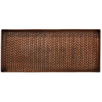 HF by LT Cable Knit Pattern Metal Boot-Tray, 30 x 13 inches, Antique Copper - color: Cable Knit Design, Antique Copper