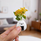 Tnstbiee 5 PCS Mini Onigiri Flower Vase Set - Cute Japanese Handmade Bud Vases Bulk for Dried Flowers, Small Centerpiece Vase for Coffee Table Living Room Home Decor, Unique Japandi Tiny Ceramic Vases