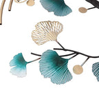 YUYANSHOP 3D Ginkgo Tree Leaf Metal Wall Art, Modern Luxury Metal Wall Nature Art Decor, Metal Wall-Mounted Sculpture, Hanging for Living Room Bedroom Kitchen Decoration Gifts,110x68cm