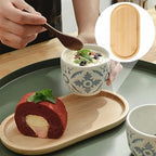 1PCS Bamboo Bathroom Trays - Suitable for The Bathroom,Kitchen,Breakfast Tray and Decorative Tray (8.46 in * 4.53 in) - size: 8.5" x 4.5" x 0.4"