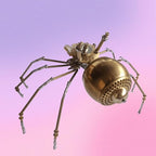 Steampunk Golden Spider Metal Model Kit for Adults – DIY 3D Mechanical Brass Insect Puzzle, Retro Industrial Art Sculpture Craft for Home Office Decoration & Collectors Gift (Golden Spiders) - style: Golden Spiders