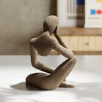 TIME&TRAVE Nobody Serendipity Sculpture - 3D Printed Minimalist Meditation Statue, Textured Art Decor for Home Office