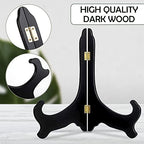 Guffman 12 Inch Wooden Display Stand - Black Wood Plate Stand Frame - Decorative Plate Holders Stands for Display Pictures, Cookbooks, Home, Birthday, Party, Table Easel Display