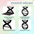 Peacoblue Metal Bookends for Shelves, Modern Decorative Heavy Duty Study Book Ends Stoppers for Office Desk Shelf, Room 5.3"x4.3"x7.9" Cast Iron Tall Bookends 1 Pair (DNA and Gene) - style: DNA and Gene