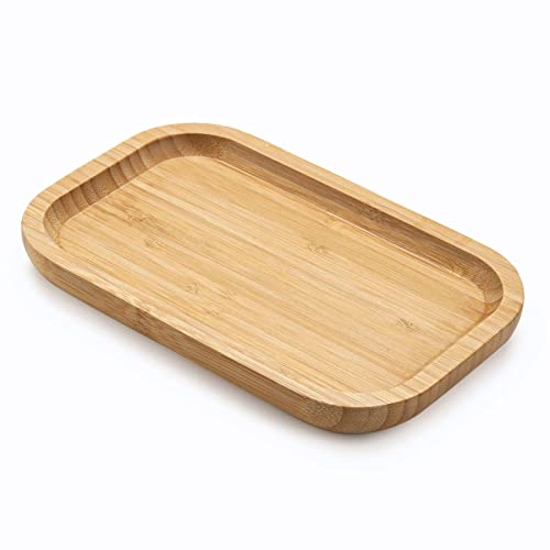 Bamboo Vanity Tray, Bathroom Counter Tray, Toilet Tank Tray, Bathroom Tray for Organizing and Home Decor, 7.9 x 5.1 x 0.8 inch - size: 7.9" x 5.1" x 0.8"