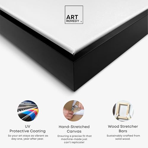 Art Remedy Glass Vase Flowers Canvas Luxury Floral Art, Black Frame, 24" x 36" - color: Black Frame, size: 37"L x 25"W