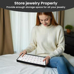 Novel Box Jewelry Display Tray Black Wood 8.25 x 14.75 x 1 Large Jewelry Tray with 36 Gem Jars Insert | Rectangular Display Trays for Collectibles | Rock Collection Tray | Gem Display Tray - color: 36-Gem Jars White Foam Liner, size: Wood Tray: 8.25 x 14.