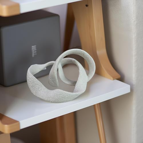 Modern Abstract Geometric Decorative Sculpture, Boho Knot Sculptures, Home Decor, Coffee Table Statues, Modern Shelf, Shelf Top Decor Aesthetics, Dining Living Room Desk Decor - color: 7.68"light Gray