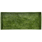 HF by LT Pine Branch Pattern Enamel Boot Tray, 30 x 13 inches, Forest Green - color: Pine Branch Design, Forest Green