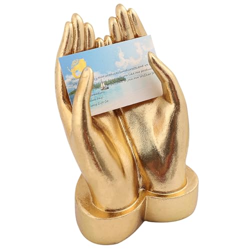Golden Hands Sculpture Elegant Resin Home Decor Hands Statues Versatile Love Ornament,Perfect for Bedroom, Office Desktop, Cabinets,Wedding (Holding Hands) - color: Holding Hands