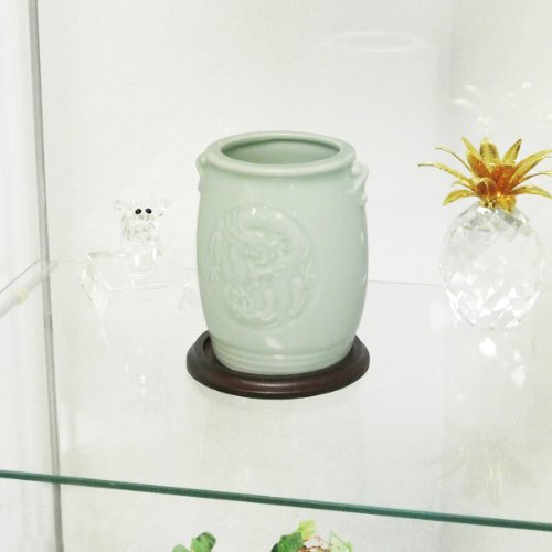 Wrapables Gifts & Décor 4.5 Inch Chinese Dragon & Phoenix Ceramic Vase