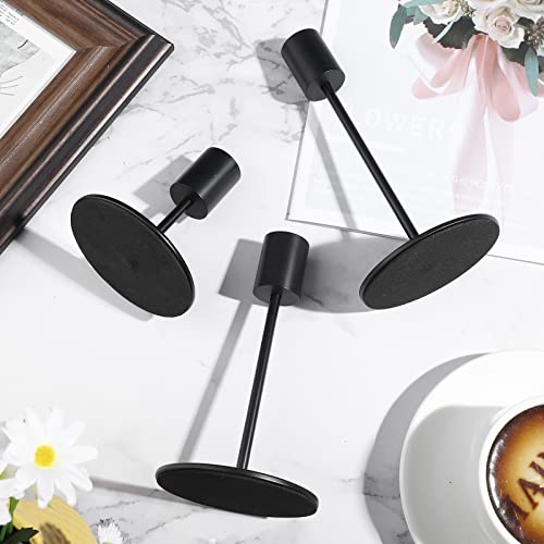 Sieral Candle Holders Bulk Taper Candlesticks Holders Set Modern Decorative Metal Candelabras for Wedding Anniversary Home Dinning Table Centerpiece Xmas Party Decor(Matte Black,36 Pcs) - color: Matte Black