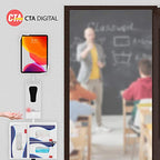 Gooseneck Floor Stand – CTA Compact, Height-Adjustable Sanitizing Station w/Automatic Soap Dispenser and Holder for iPad 7th/ 8th/ 9th Gen 10.2”, Surface Pro 4, and Other 7-13” Tablets (PAD-CGSST) - style: Soap Dispenser