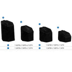 MOOCA Jewelry Ring Stand Holder Display Set, Ring Holders for Jewelry Ring Storage Organizer Stand Pedestals Display 4 Pcs Set, Black Velvet - color: Black Velvet