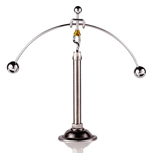 Sunnytech Steel Balance Toy Weightlifter Kinetic Art Balance Toy Balancing Decompressive Science Psychology Home Offic Decor Desk Decor WJ049 - style: WJ049
