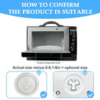 SDTC Tech 10.6" Microwave Glass Plate, Turntable Plate Glass Tray Replacement Compatible with GE, Panasonic, Toshiba, Galanz, Farberware