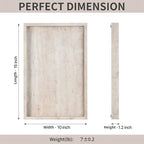 BUICCE Rectangular Decorative Serving Tray,Modern Travertine Large Coffee Table Tray