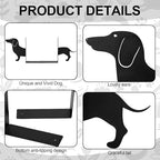 Novabright Wiener Dog Dachshund Silhouette Metal Bookends Set of 2 Dachshund Book Ends for Shelves Decorative Bookshelf Home Office Desk Bookshelf Decor Gift for Dog Lovers and Reading Enthusiast