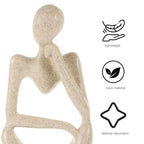 STOBAZA Abstract Thinker Statue Minimalist Figurine for and Office Decor Aesthetic Desktop Ornament Lightweight and Easy to Clean Abstract Sculpture for Unique Style