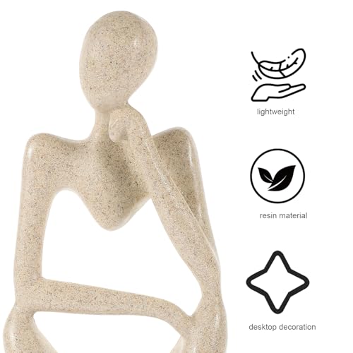 STOBAZA Abstract Thinker Statue Minimalist Figurine for and Office Decor Aesthetic Desktop Ornament Lightweight and Easy to Clean Abstract Sculpture for Unique Style