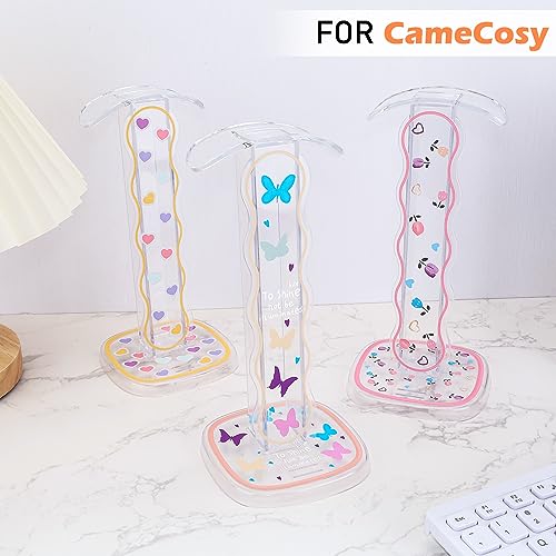 CamyCosy Headphone Holder for Desk, Gaming Headset & Earphone Stand with Tulip Flowers Pattern - color: rose flower