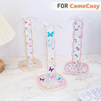 CamyCosy Headphone Holder for Desk, Gaming Headset & Earphone Stand - Clear Love Hearts Pattern Desk Accessory - color: hearts