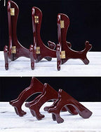 Wooden Easel Mahogany Finish Display Stand Plate Holder Picture Frame Folding Display Stand (5 inches) - size: 5 inches