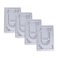 MIAO YUAN 4PCS DIY Hand String Necklace Design Plates Beaded Measuring Tray for Jewelry Making, Size Measuring Panel Flocking Jewelry Finishing Tray - color: Silver
