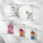 Chuangdi 20 Pcs Acrylic Display Risers, Clear Product Stand, Jewelry Display Riser Shelf Showcase Fixtures for Figure Dessert Cupcake Candy Action Showcase(Large Set) - color: Clear, size: Large Set