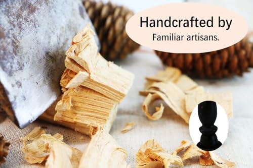 Black Worn Pillar Candle Holder - Rustic Wooden Farmhouse Candlestick Holders for - 2 Piece Set - color: Black-01