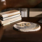 Natural Marble Cloud Shape Jewelry Tray, Key Tray For Entryway Table, Jewelry Dish Trinket Tray for Home Décor, Ring Holder for Women Gift, 10"(25cm) X 6.3"(16cm) - size: 10"(25cm) X 6.3"(16cm)
