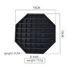 6" Octagon Coffee Drip Tray Catcher for Countertop - for Beverage & Drink Dispenser Bar by kitchentoolz - Pack of 4