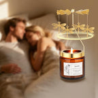 Dragonfly Candle Gifts for Women, Rotatable Lavender Scented Candle Gifts for Mom Wife Anniversary Valentine's Day Christmas, Unique Birthday Gift for Sister Girlfriend with Gift Box - color: Lavender-Dragonfly