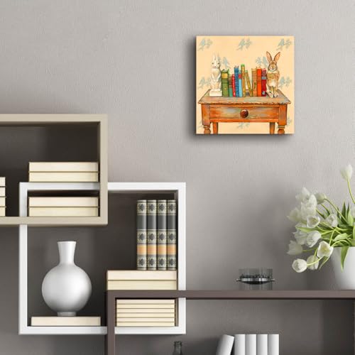 Epic Art 'Bookends' by Marvindale Acrylic Glass Wall Art, 12" x 12" - size: 12L" x 12W"